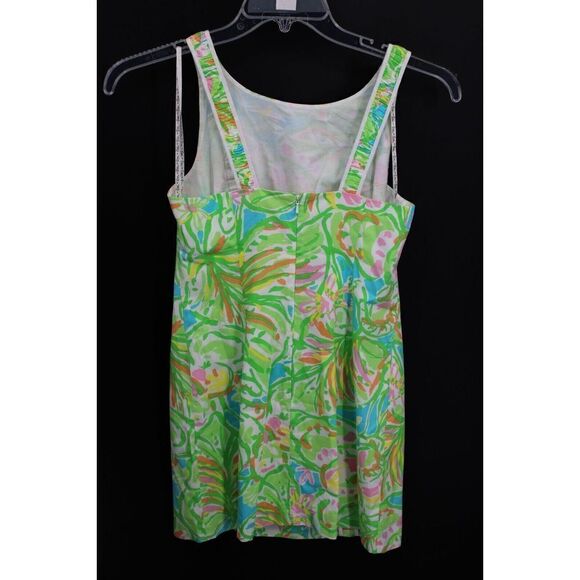 Lilly Pulitzer Fryer Shift Dress Elephant Ears Print Size 2 - Picture 2 of 7
